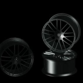 Hydraulisch wiel met rig 3D-model