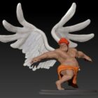 Muscular Man Angel Character