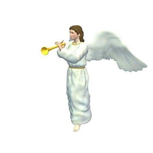 Angel With Horn Free 3d Model - .Obj, .Stl - Open3dModel - 4