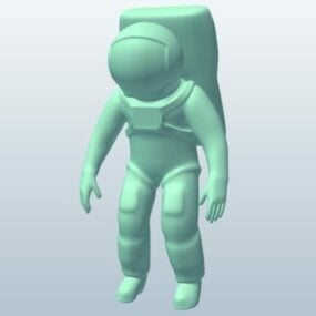 Modelo 3d del personaje astronauta.