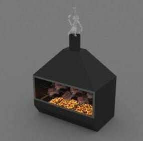 metal barbecue grill 3d model