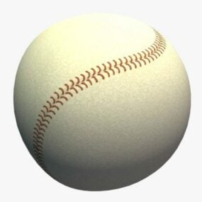 White Baseball 3d model