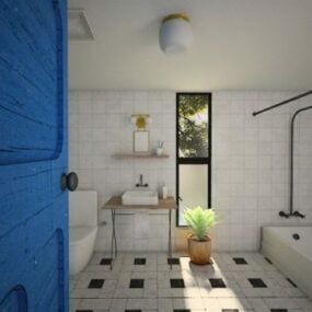 Simple Bathroom Scene 3d model