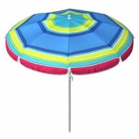 Beach Umbrella Colorful Design 3d model