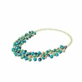 Beads Neck Jewelry 3d model