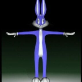Blue Bunny Character 3d model