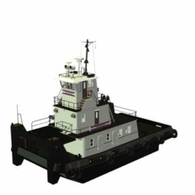 Industrial Boat 3d model