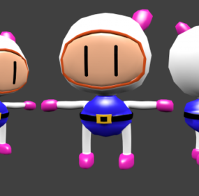 Personagem Bomberman Modelo 3d