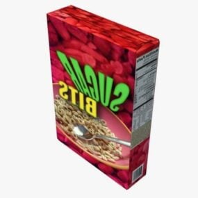 Box Of Cereal Food 3d model