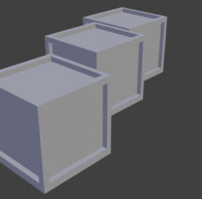 Old Crate Stack 3d model