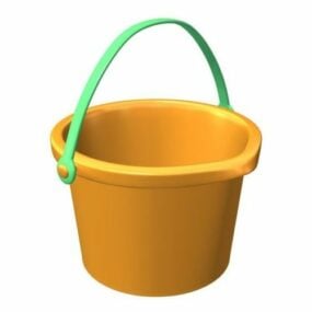 Yellow Bucket 3d model