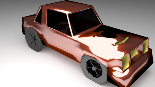 Lowpoly Red Car Design