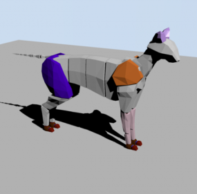 Mechanik Cat Rigged Model 3D robota