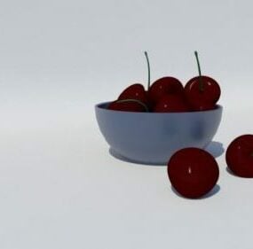 Cherries Fruits 3d model