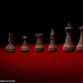 Modello 3d di personaggi degli scacchi