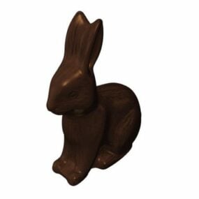 کیک خرگوش شکلاتی مدل سه بعدی