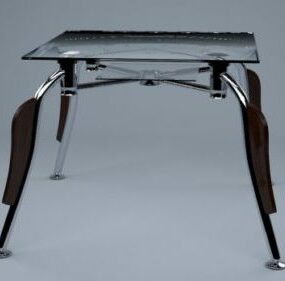 Chrome Glass Table 3d model