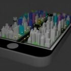 City Lowpoly Buildings On Phone