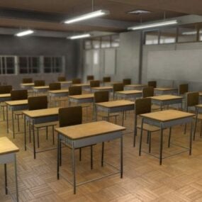 Klasseværelse interiør 3d-model