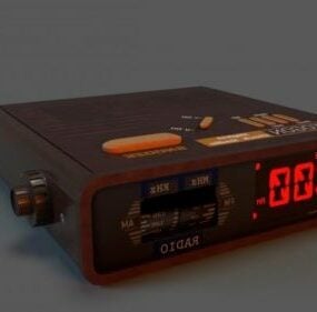 Antique Gold Alarm Clock 3d model
