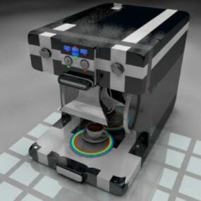 Modelo 3D da máquina moderna de fazer café