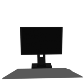 검은 색 소형 Lcd 컴퓨터 3d 모델