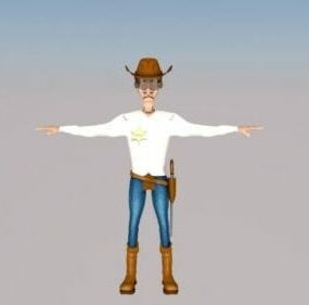 Kovbojský šerif postava 3D model