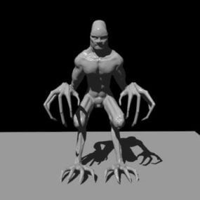 Modello 3d del personaggio mostro dell'uomo granchio