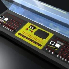 Panel táctil del controlador de ciencia ficción modelo 3d