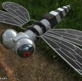 Animasi Dragonfly Lowpoly Model 3d
