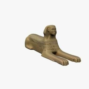 Modelo 3d de la Esfinge del Antiguo Egipto