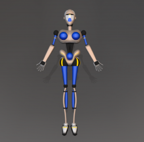 إميلي فتاة روبوت نموذج شخصية ثلاثية الأبعاد