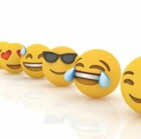 Emoticons Collection 3d model