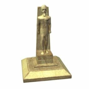 Model 3d Patung Firaun Mesir