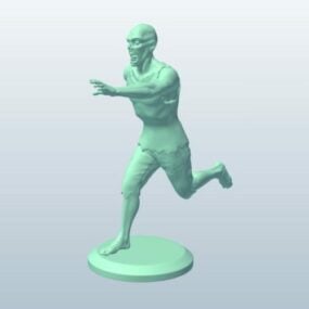 3D-Modell des Zombie-Laufcharakters