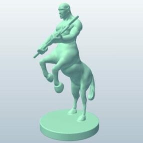 Centaur Halberd Statue 3d-modell