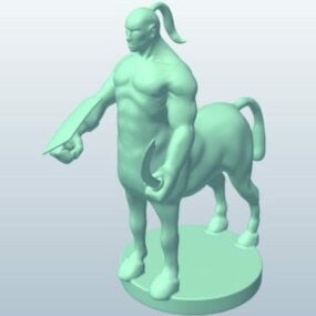 Kılıçlı Heykelcik Centaur Kalkanı 3D modeli
