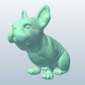 Lowpoly Französische Bulldogge 3D-Modell