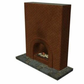 Fireplace Bricks Material V1 3d model