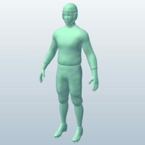 Personnage de joueur de football modèle 3D
