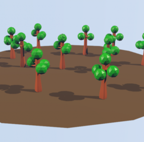 Bos bomen Lowpoly 3d-model