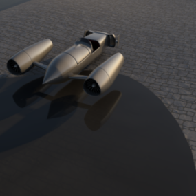 Modelo 3d do futuro Rocket Car