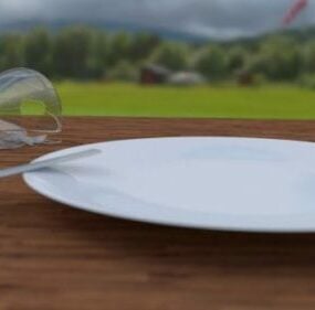 Glass With Disc 3d model