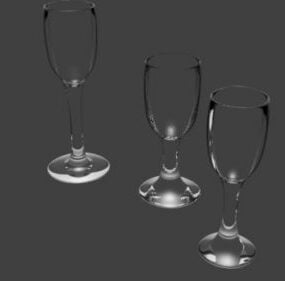 Model 3D szklanego kubka
