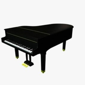 Instrumento musical de piano de cola modelo 3d