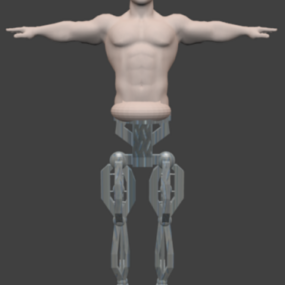 Humanoid Robot Haft Human 3d model