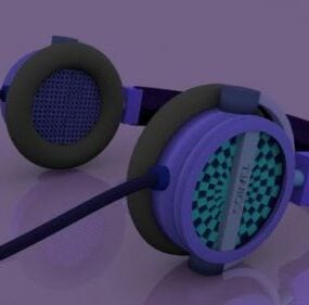 Plastikowe słuchawki Model 3D