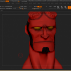 Hellboy Head Character