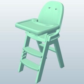 Toddler High Chair Furniture 3d model