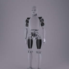 Detaljerad Humanoid Robot 3d-modell